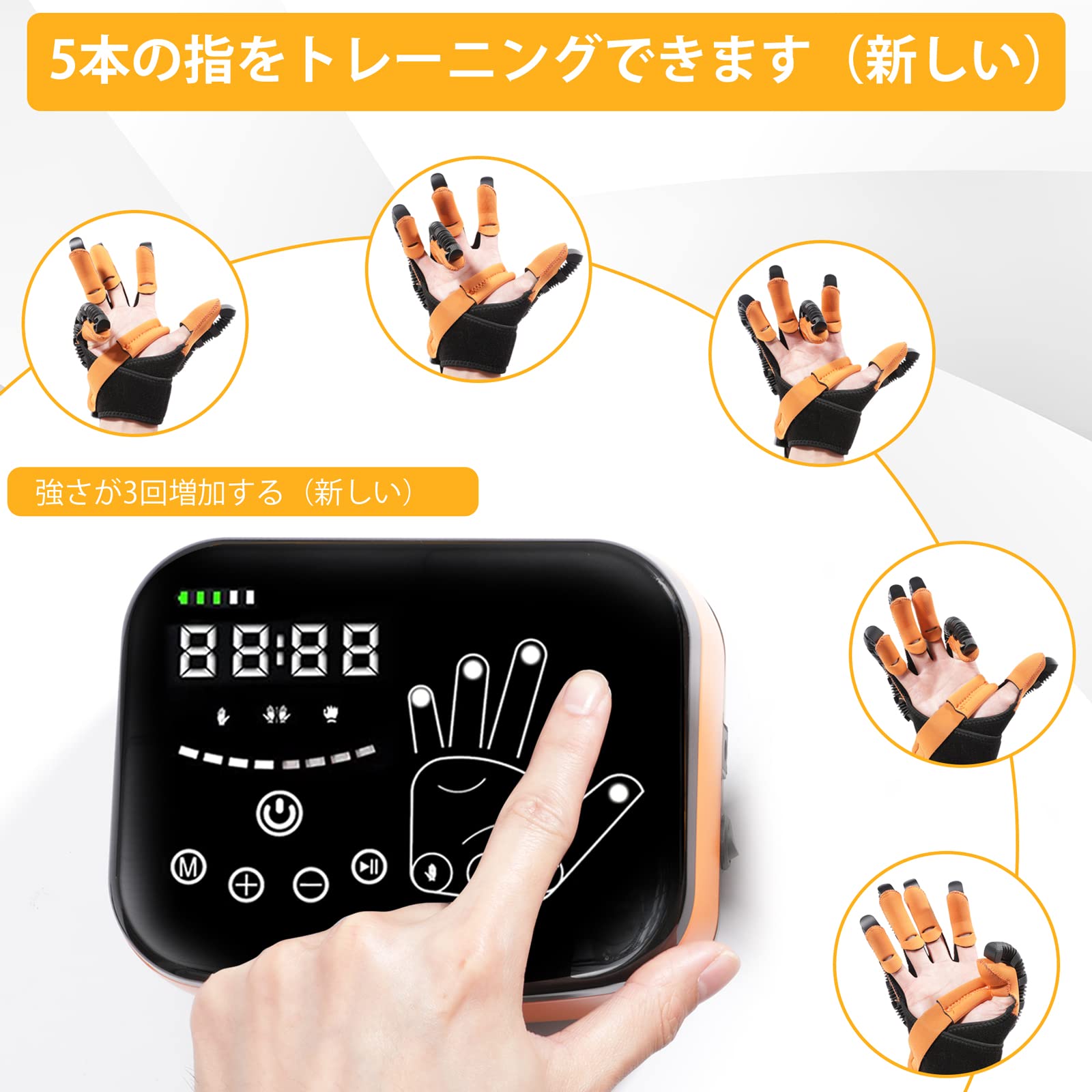 Amazon.co.jp: リハビリ用ロボット手袋，手のリハビリグッズ，指の